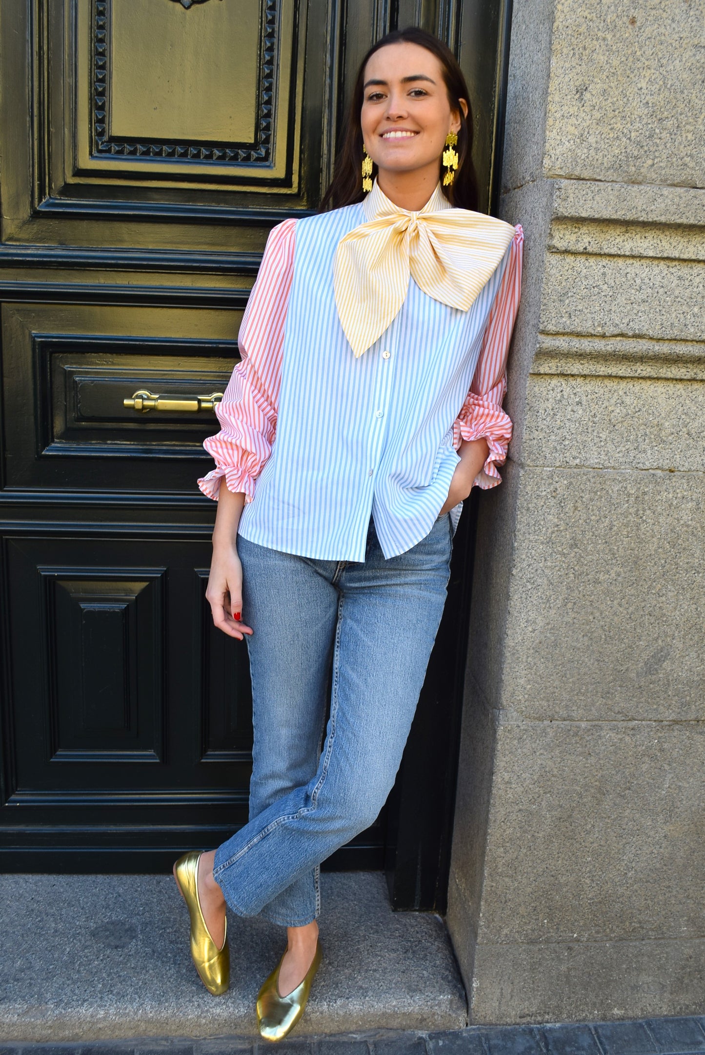 RAFAELA BLOUSE - TRICOLOR STRIPES -