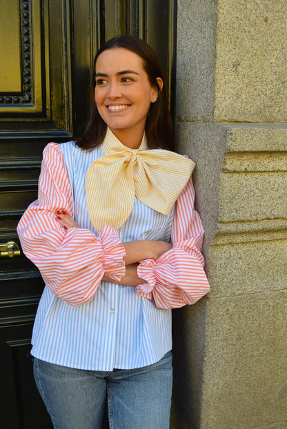 RAFAELA BLOUSE - TRICOLOR STRIPES -