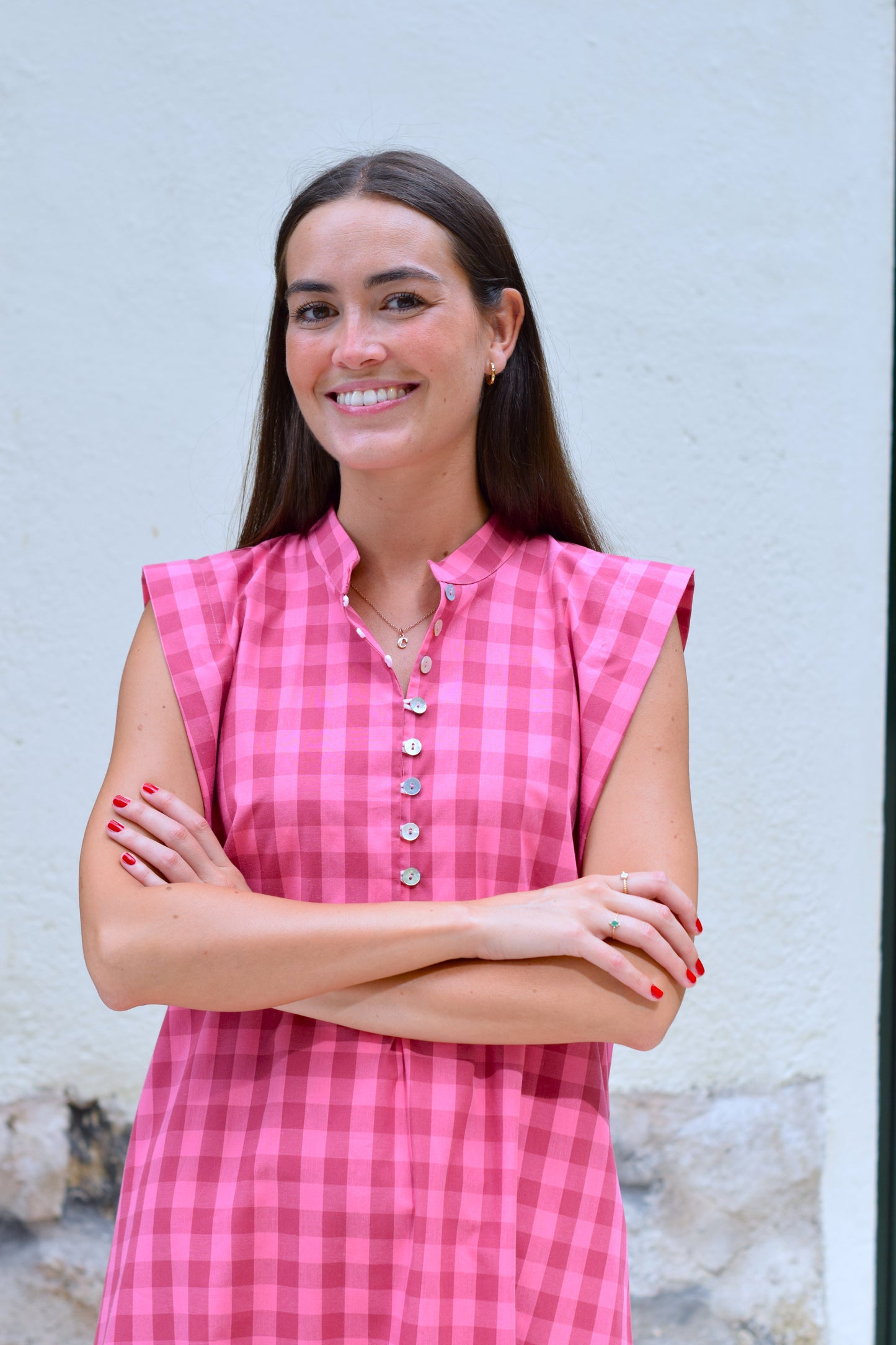 VESTIDO ISABELA - VICHY ROSA