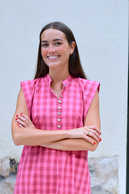 VESTIDO ISABELA - VICHY ROSA