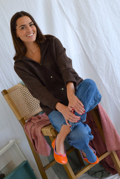 CHAQUETA MARINA - MARRÓN