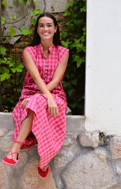 VESTIDO ISABELA - VICHY ROSA