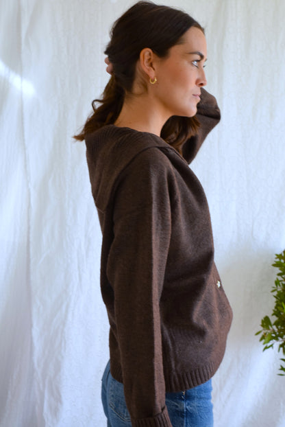 CHAQUETA MARINA - MARRÓN