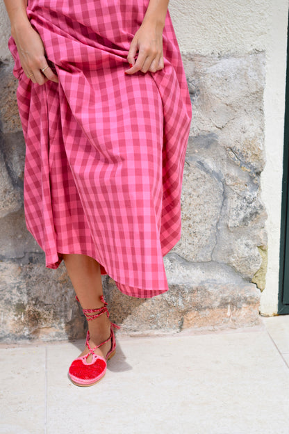 VESTIDO ISABELA - VICHY ROSA