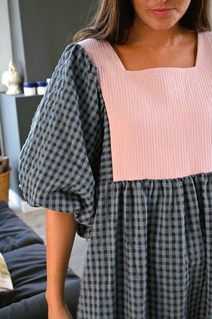 VESTIDO SIMONETA - VICHY AZUL