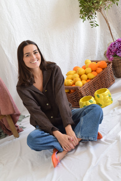 CHAQUETA MARINA - MARRÓN