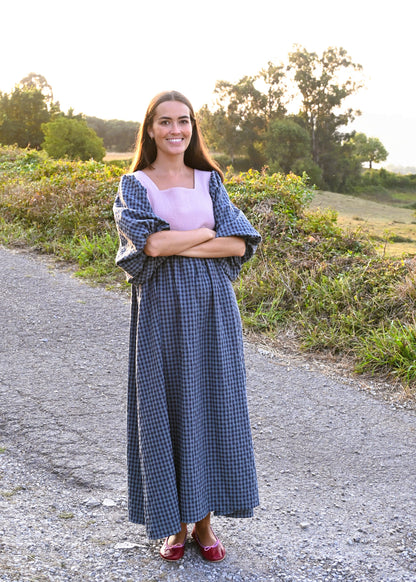 VESTIDO SIMONETA - VICHY AZUL