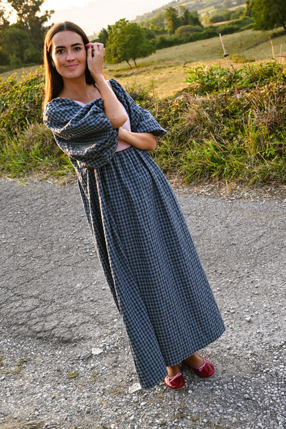 VESTIDO SIMONETA - VICHY AZUL