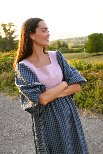 VESTIDO SIMONETA - VICHY AZUL