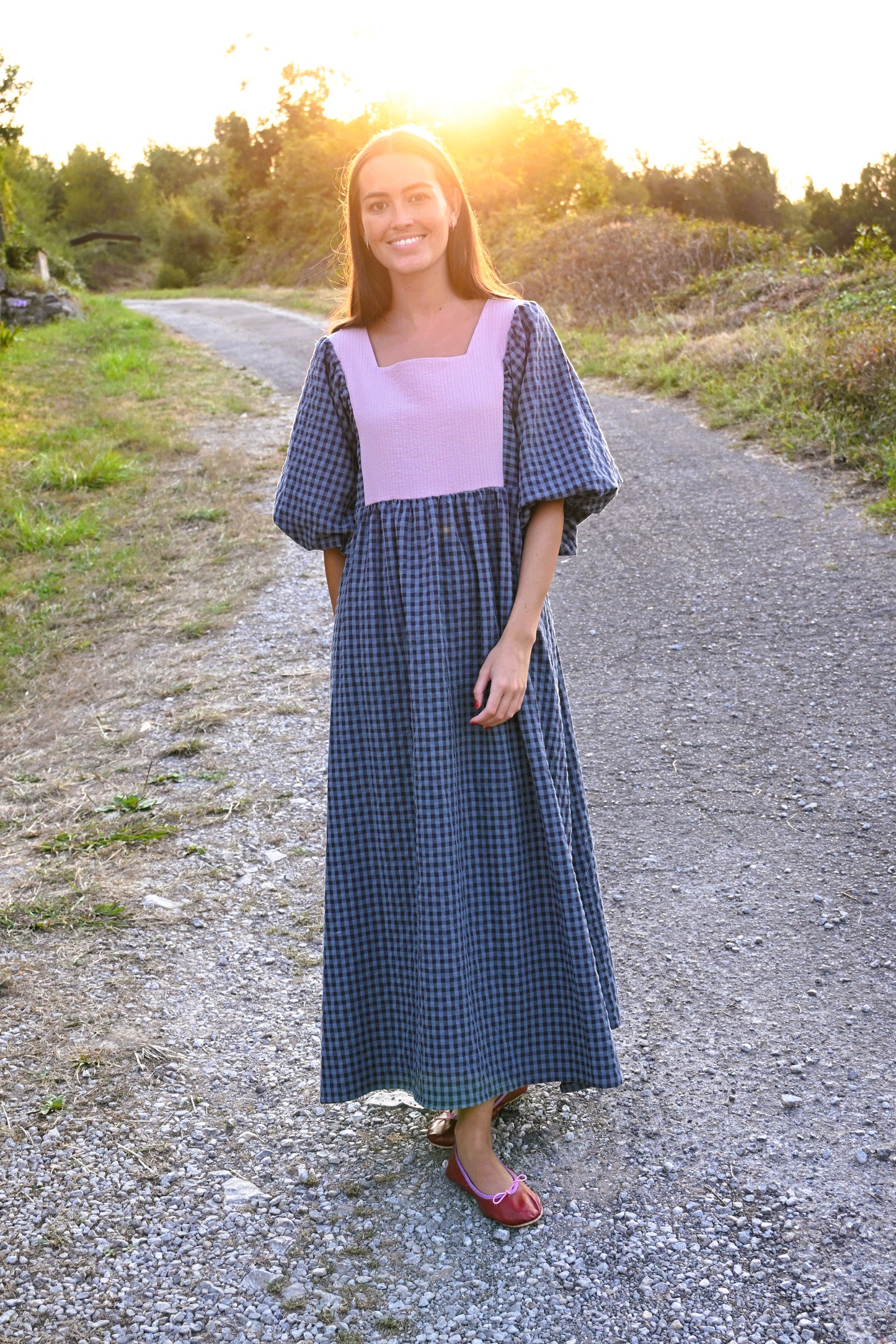 VESTIDO SIMONETA - VICHY AZUL