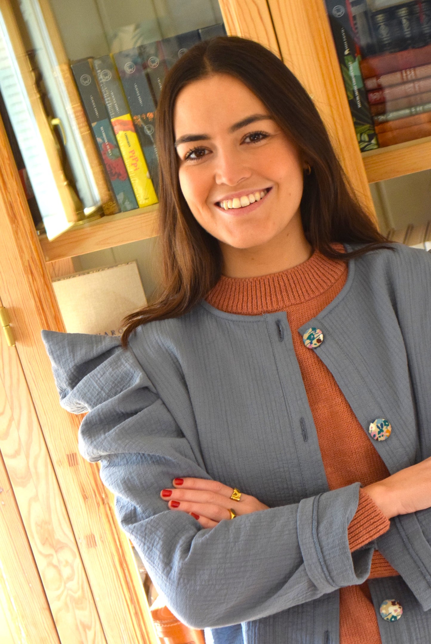 BEGOÑA BLOUSE - BLACK VICHY -