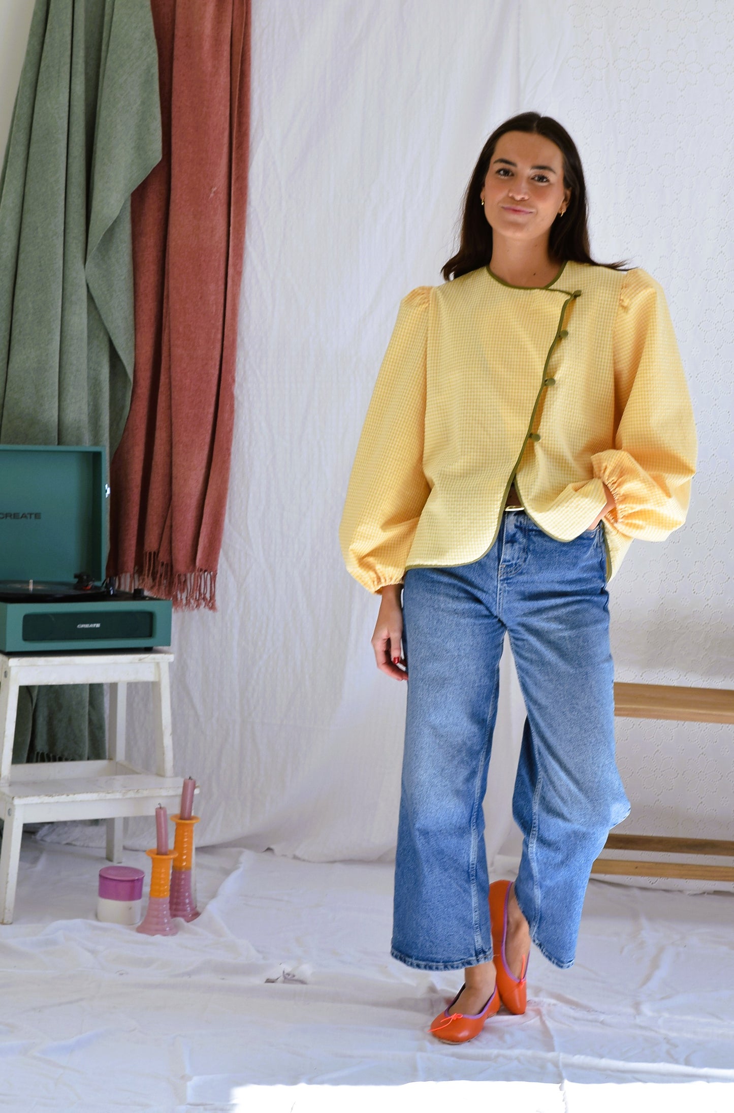 BLUSA FEDERICA - VICHY AMARILLO