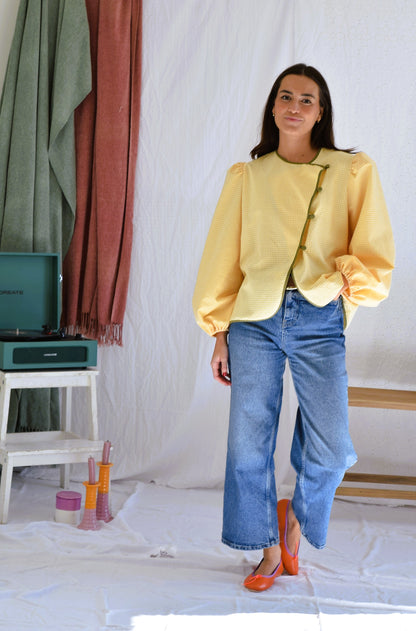 BLUSA FEDERICA - VICHY AMARILLO