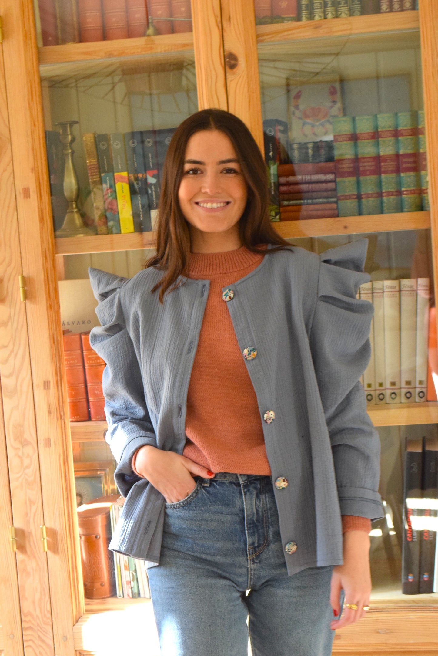 BEGOÑA BLOUSE - BLACK VICHY -