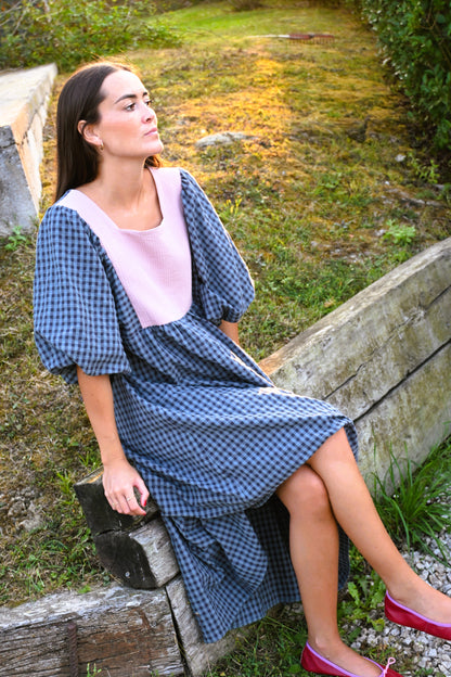 VESTIDO SIMONETA - VICHY AZUL