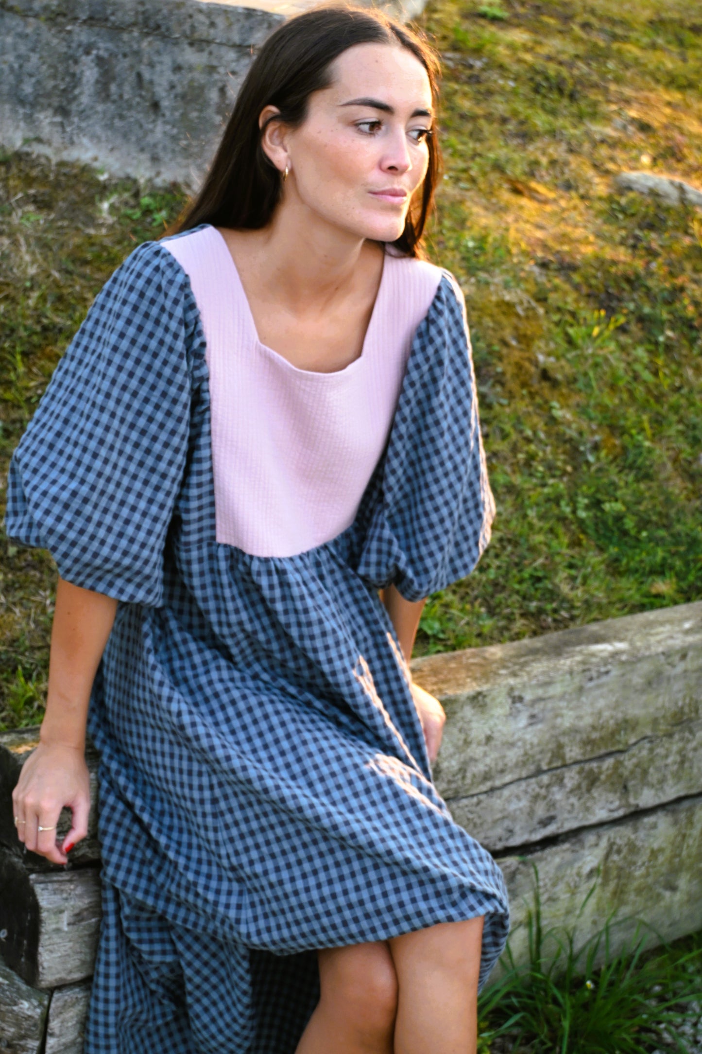 VESTIDO SIMONETA - VICHY AZUL