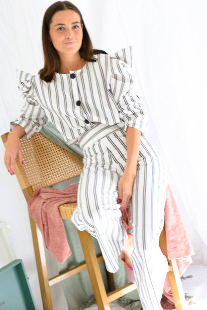 SOBRECAMISA BEGOÑA - RAYAS NEGRAS