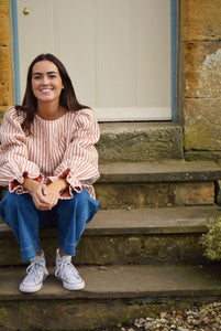 SUDADERA FEDERICA - RAYAS NARANJAS