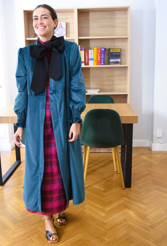 KIMONO MANUELA - TERCIOPELO VERDE -