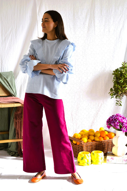 BLUSA LOLA - RAYAS AZUL