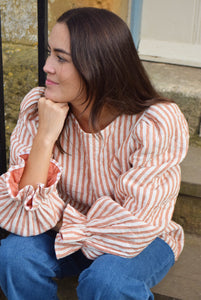 SUDADERA FEDERICA - RAYAS NARANJAS