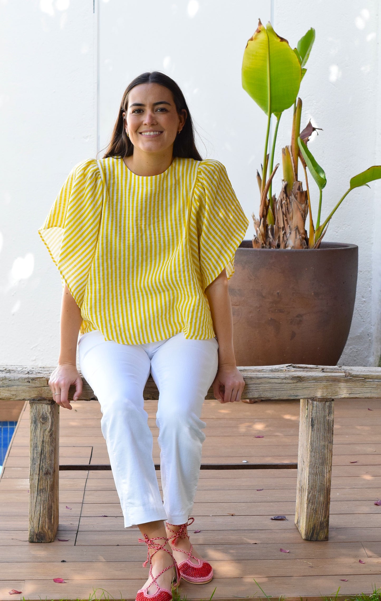 BLUSA FILIPA - BÁMBULA RAYAS AMARILLAS