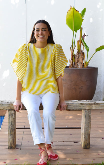 BLUSA FILIPA - BÁMBULA RAYAS AMARILLAS