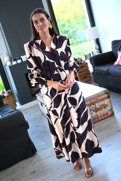 KIMONO  - VESTIDO MANUELA - FLOR MARINO