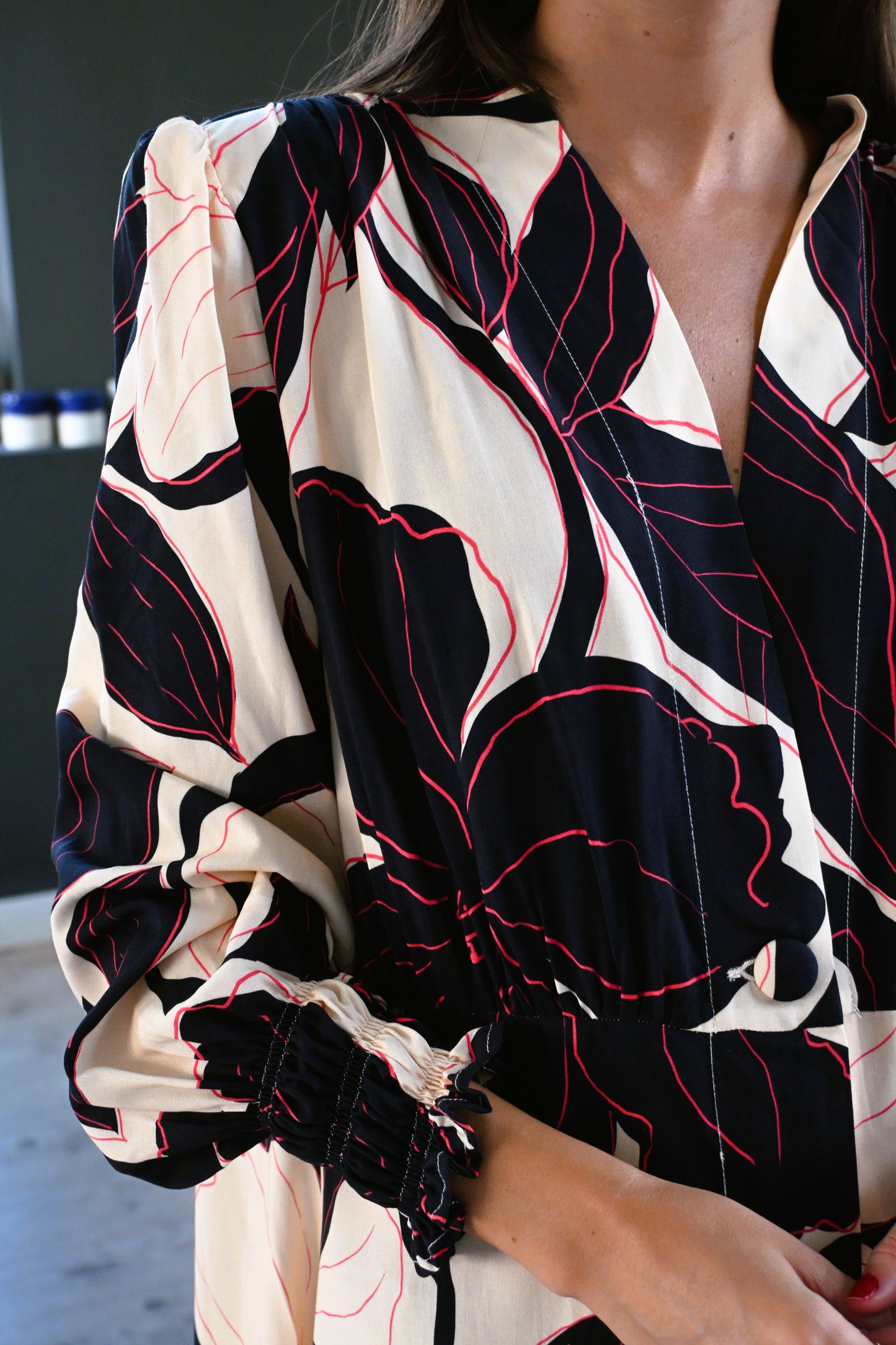KIMONO  - VESTIDO MANUELA - FLOR MARINO