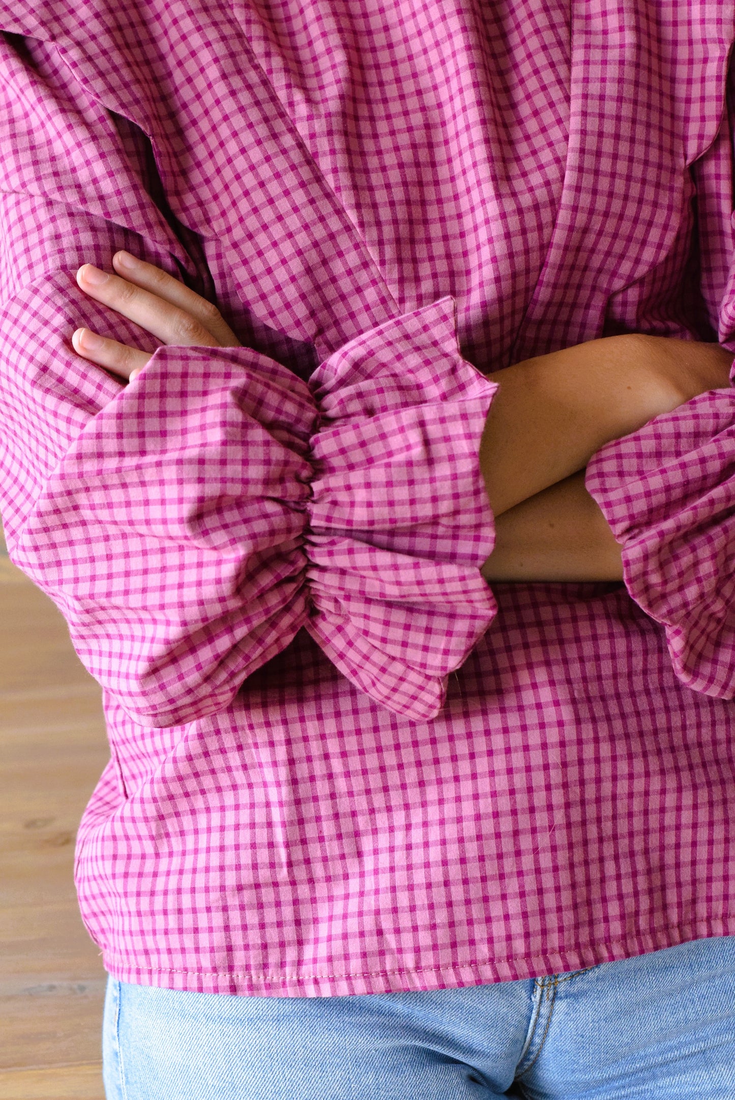 BLUSA LOLA - VICHY ROSA - PREORDER 3 SEPTIEMBRE