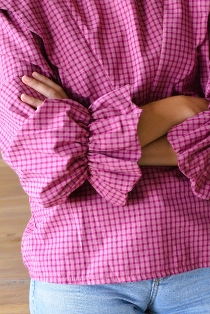 BLUSA LOLA - VICHY ROSA - PREORDER 3 SEPTIEMBRE