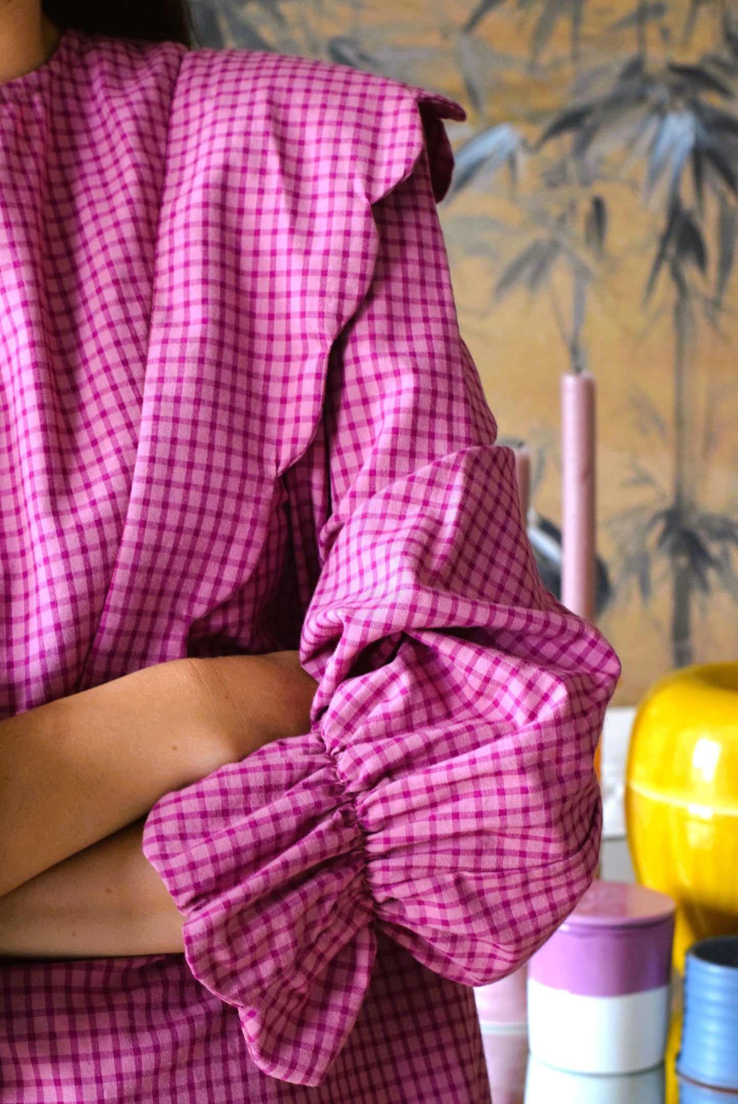 BLUSA LOLA - VICHY ROSA - PREORDER 3 SEPTIEMBRE