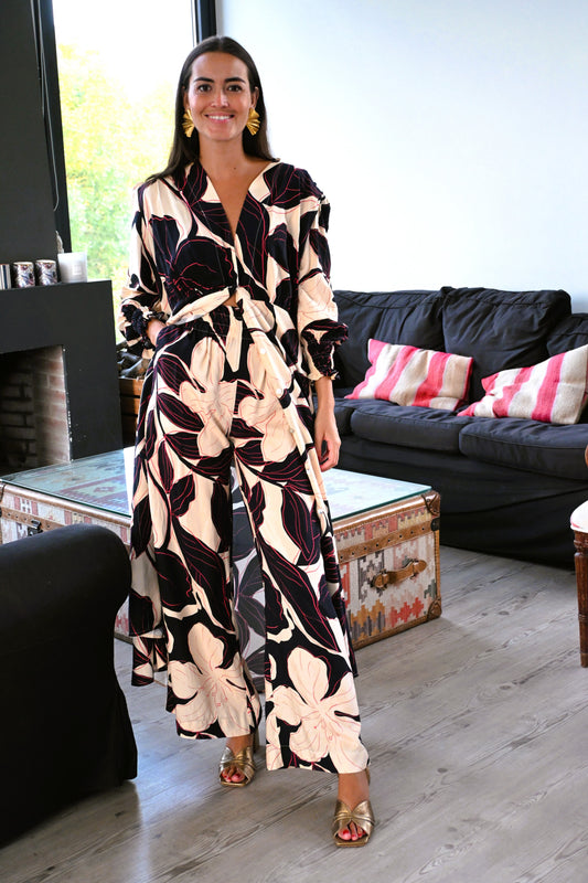 KIMONO  - VESTIDO MANUELA - FLOR MARINO