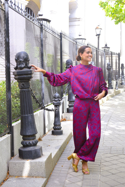 PANTALONES SOL - AZUL Y GRANATE
