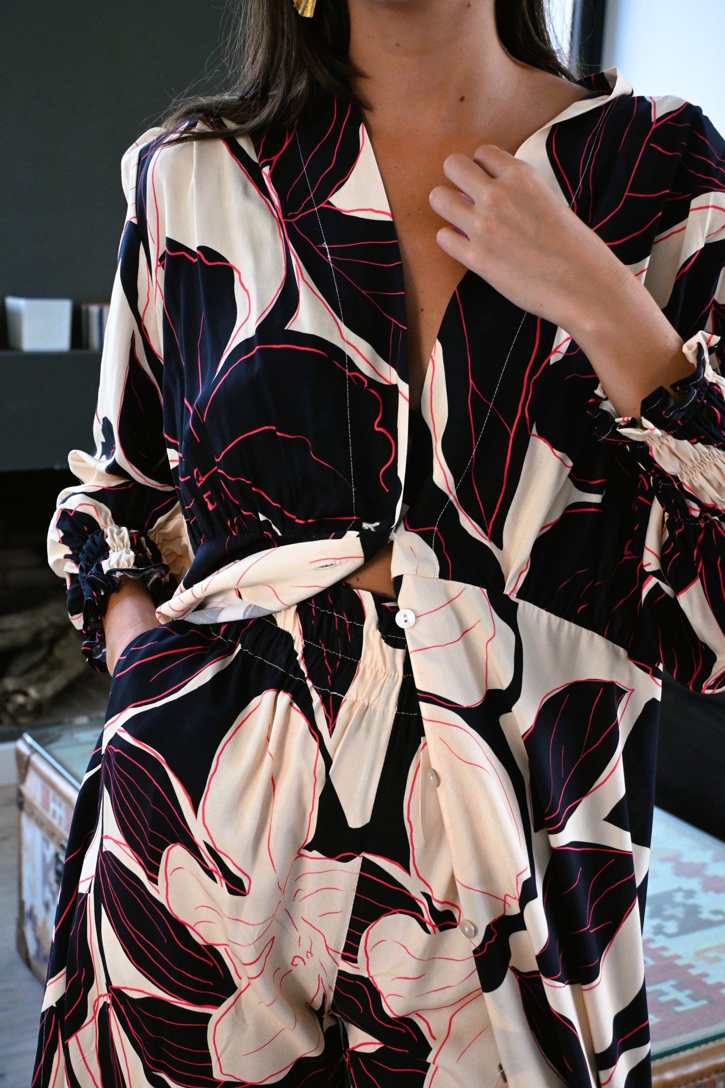 PANTALONES LUCÍA - FLOR MARINO