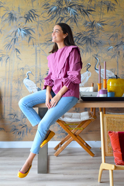 BLUSA LOLA - VICHY ROSA - PREORDER 3 SEPTIEMBRE