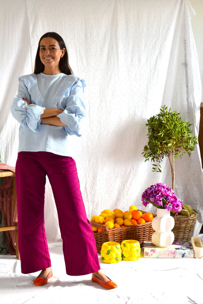 BLUSA LOLA - RAYAS AZUL