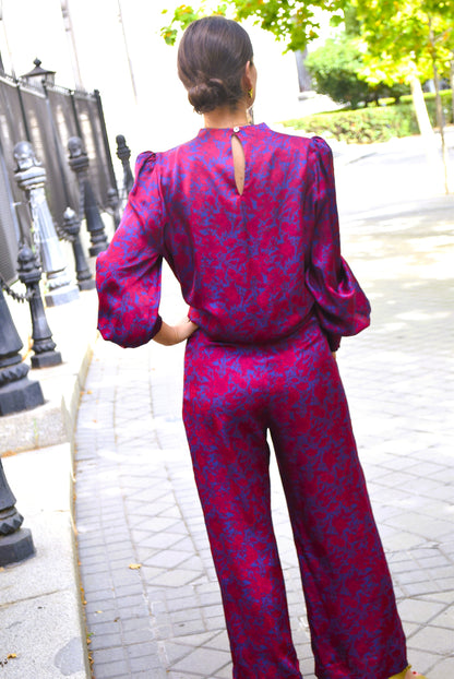 PANTALONES SOL - AZUL Y GRANATE