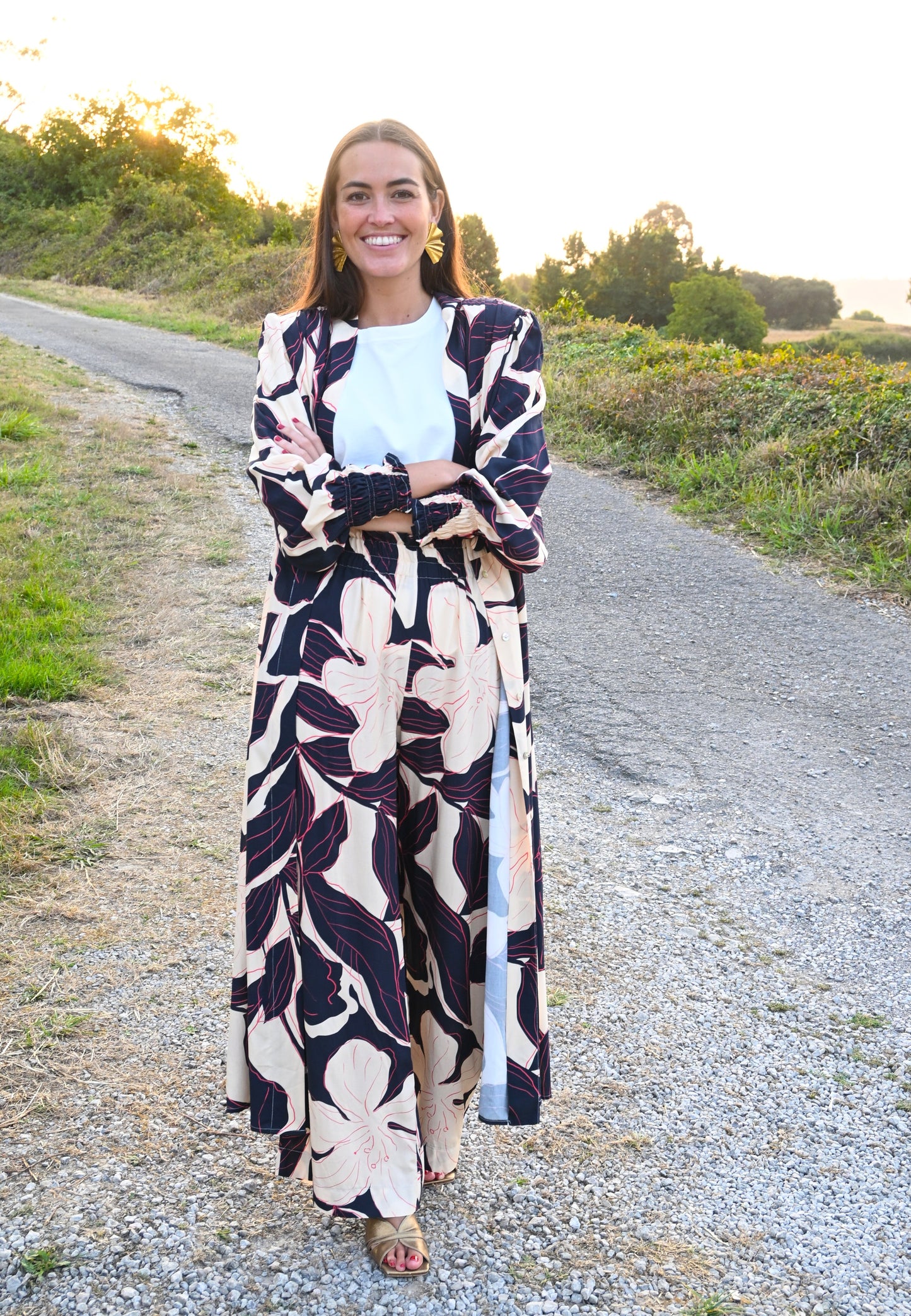 KIMONO  - VESTIDO MANUELA - FLOR MARINO