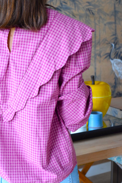 BLUSA LOLA - VICHY ROSA - PREORDER 3 SEPTIEMBRE
