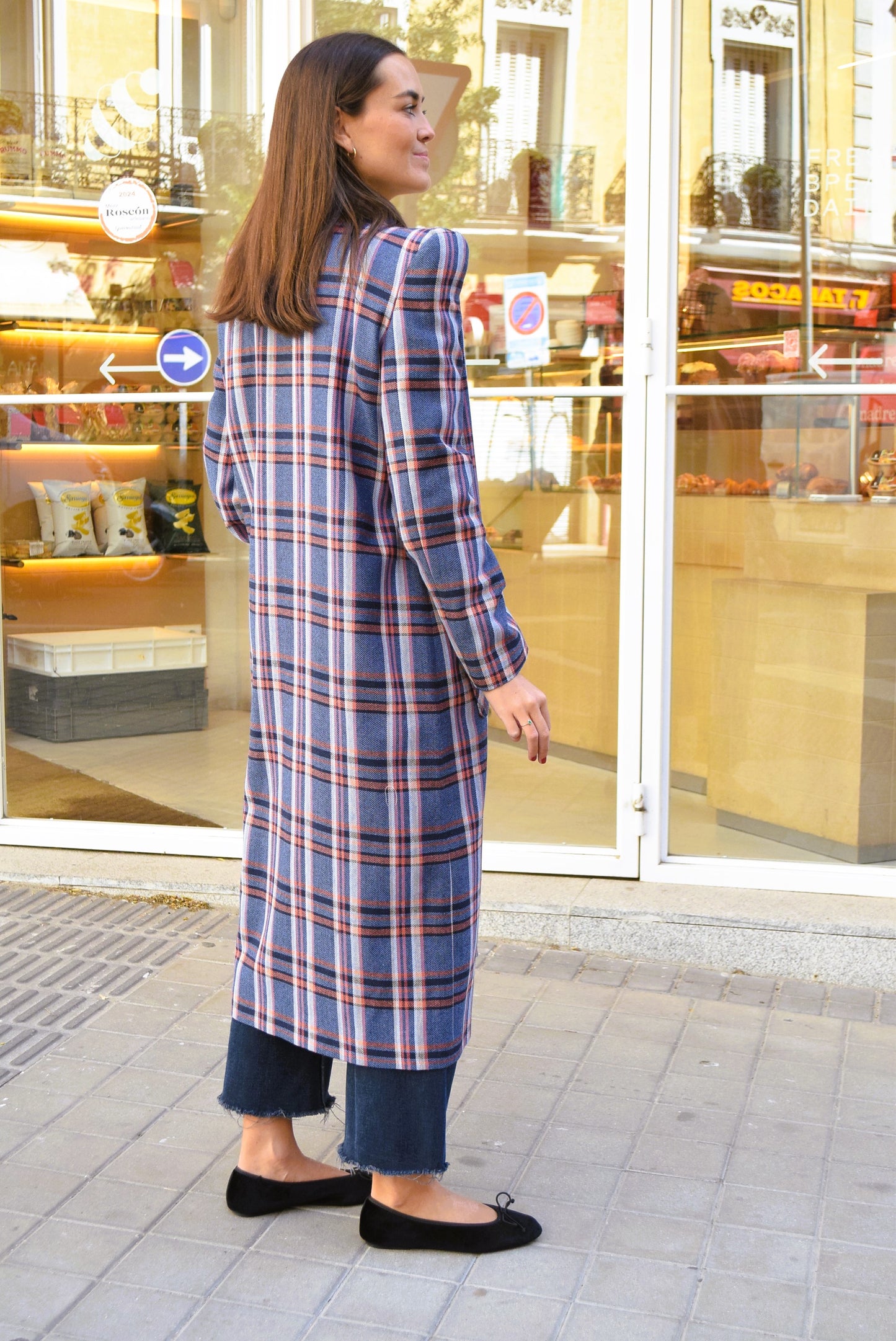 ABRIGO FILIPA - TARTAN AZUL -