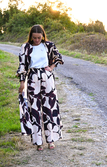 KIMONO  - VESTIDO MANUELA - FLOR MARINO