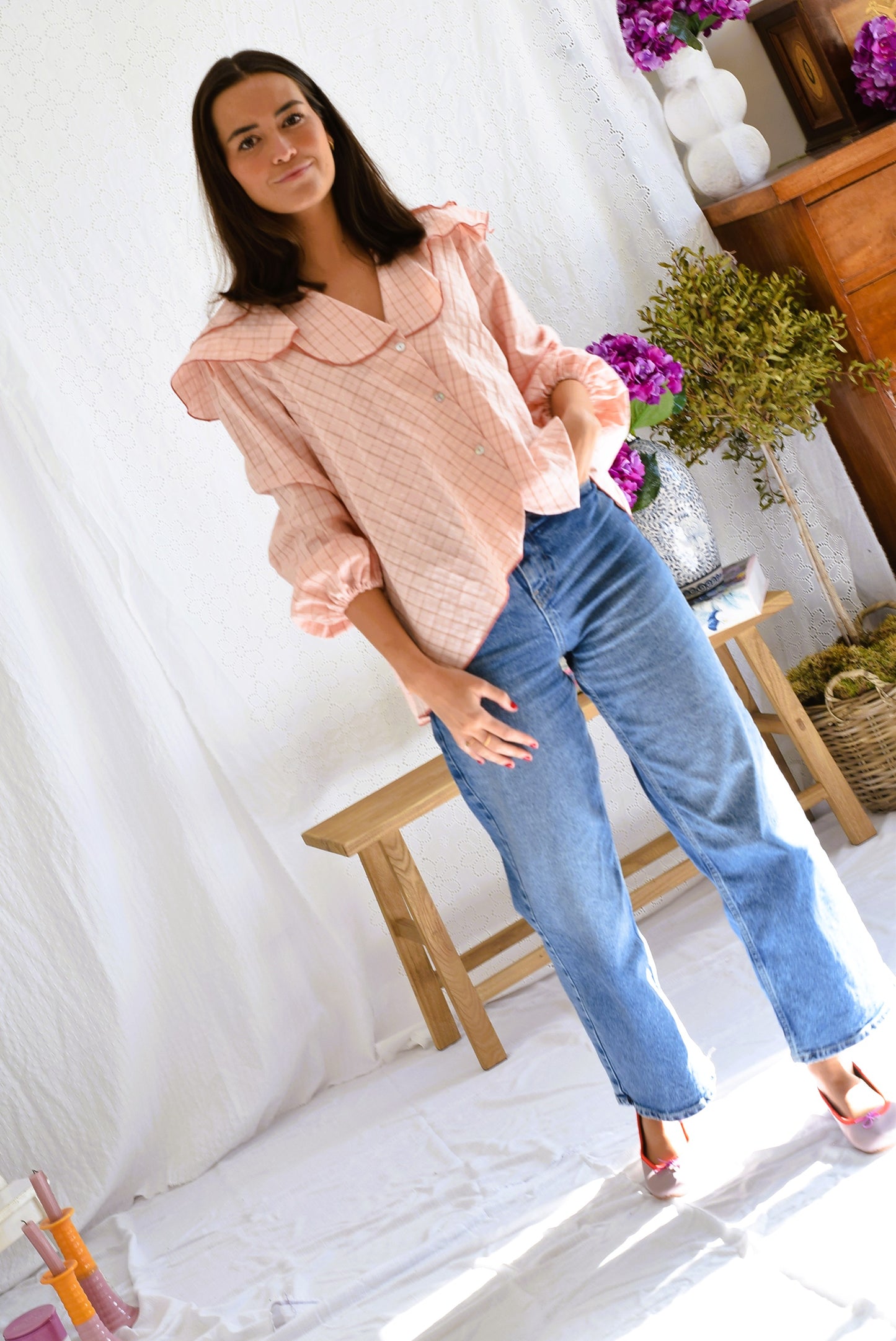 CAMISA MÁXIMA - CUADRO ROSA -