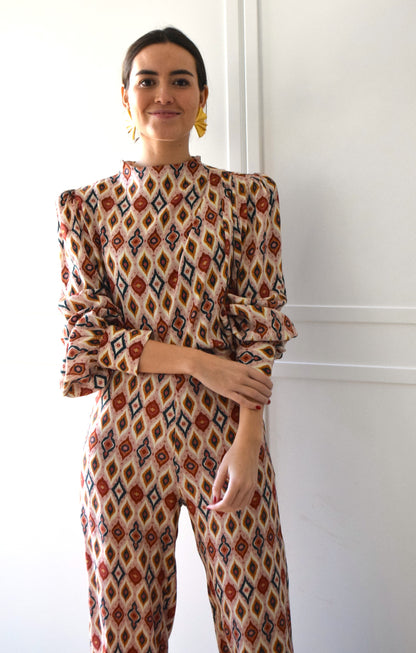 BLUSA MICAELA - IKAT ROSA  -
