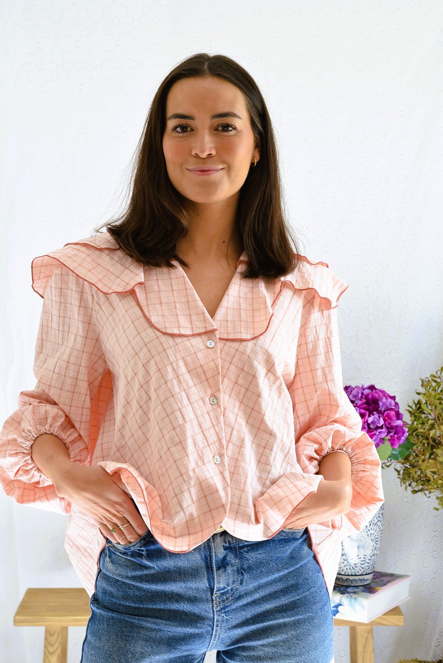 CAMISA MÁXIMA - CUADRO ROSA -