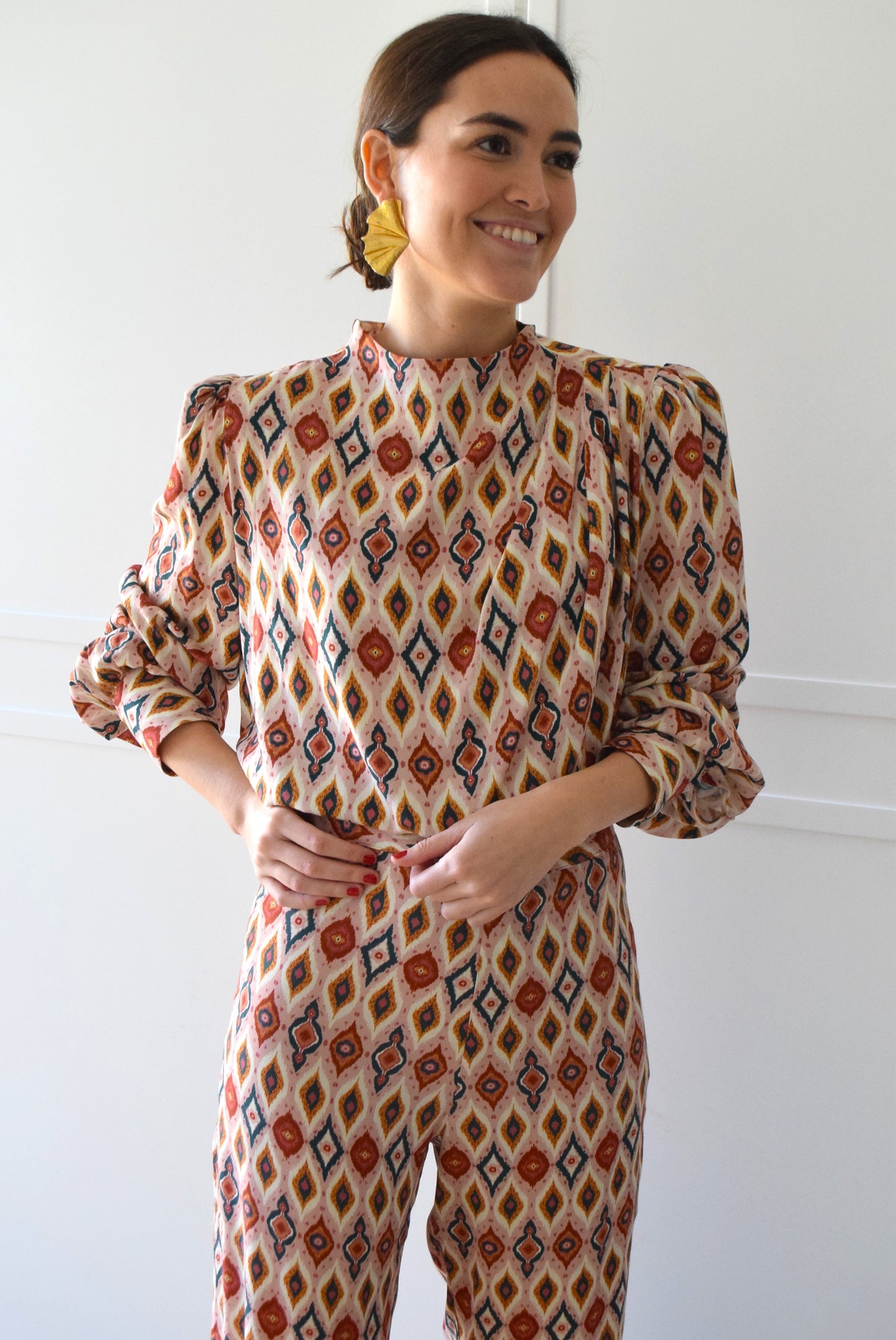 BLUSA MICAELA - IKAT ROSA  -