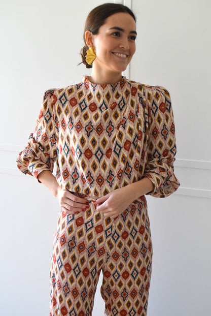 BLUSA MICAELA - IKAT ROSA  -