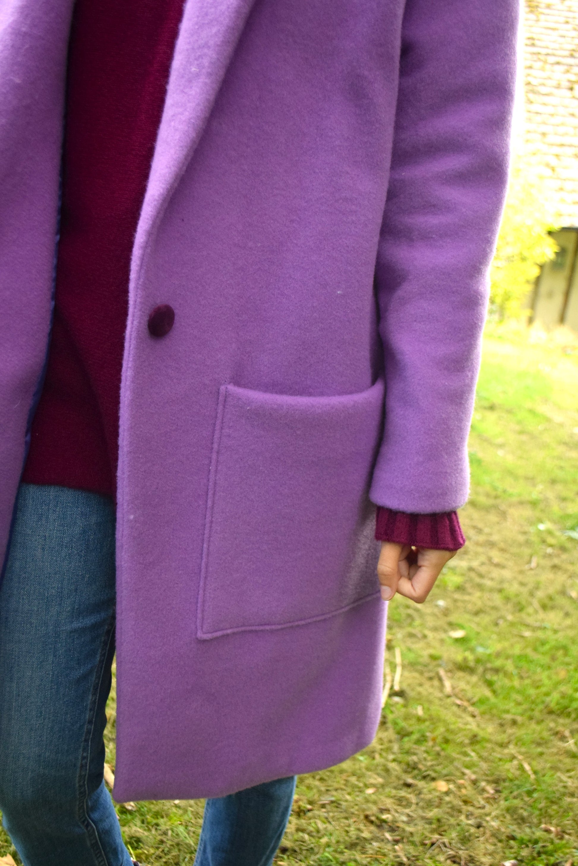 Abrigo Largo Morado Caterina