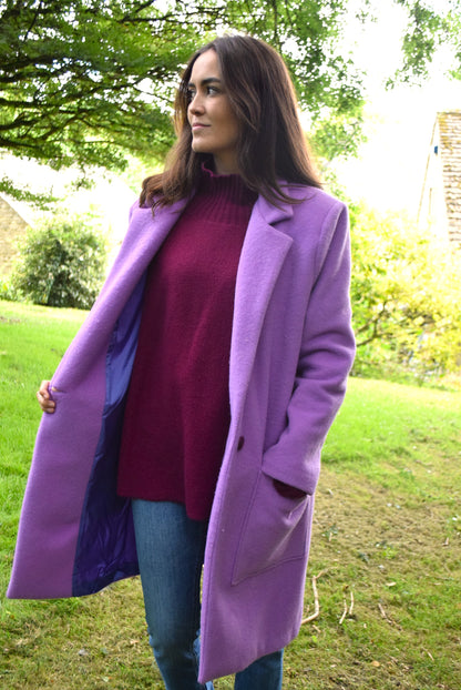 Abrigo Largo Morado Caterina