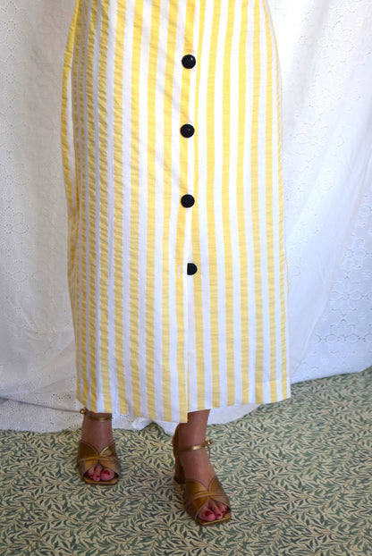 FABIOLA DRESS - YELLOW STRIPES -